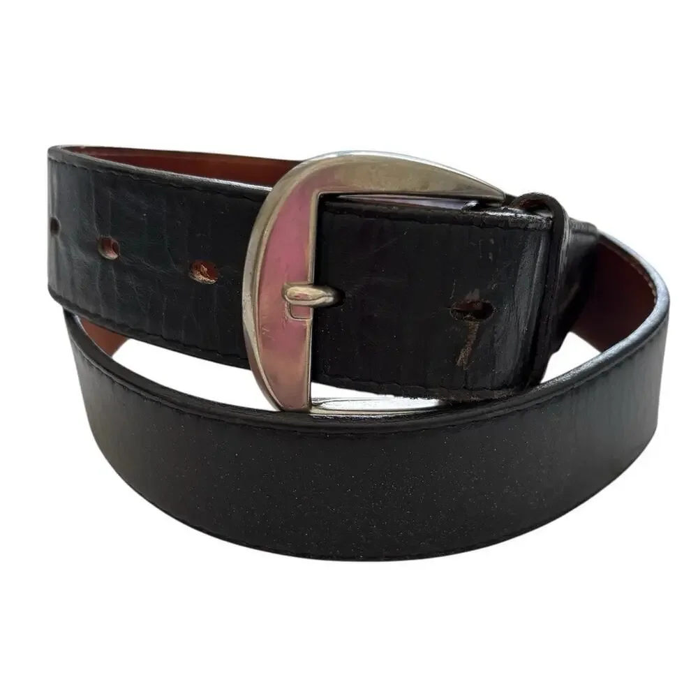 Black Tony Lama Belt 34 12331B Made In USA